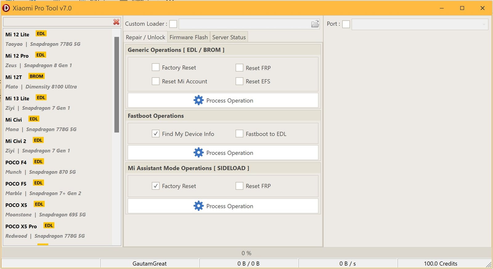 Xiaomi Pro Tool Credits