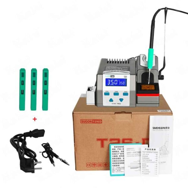 Sugon T26D 80W Lead-free Welding Rework Station with 3Pcs C210 Soldering Iron Tips