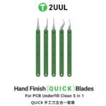2uul DA22 5-in-1 Hand Finish QUICK Blades Set for PCB Underfill Clean