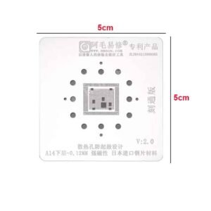 Amaoe A14 CPU 0.12mm Reballing Stencil for iPhone Chip Repair