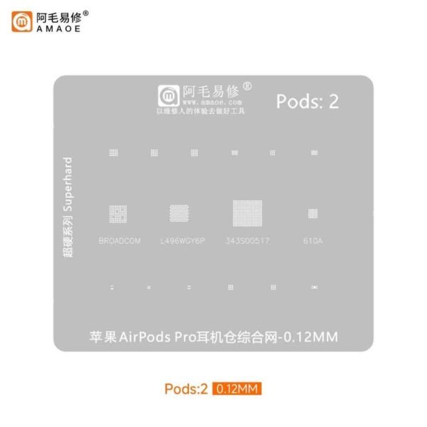 Amaoe PODS-2 AirPods Pro Reballing Stencil