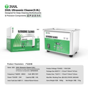 2UUL SS01 Ultrasonic Cleaner 0.8L